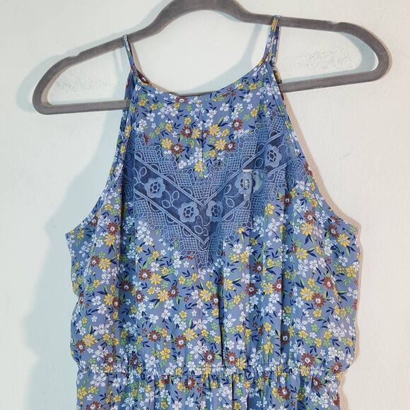 Francesca's Miami Blue Floral Mini Dress NWT Size Medium Wedding Guest Dress - Picture 2 of 11